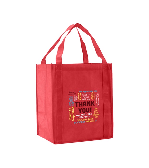 Words of Praise Thank you Non-Woven Grocery Tote