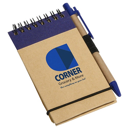 Think Green Recycled Promotional Notebook & Pen