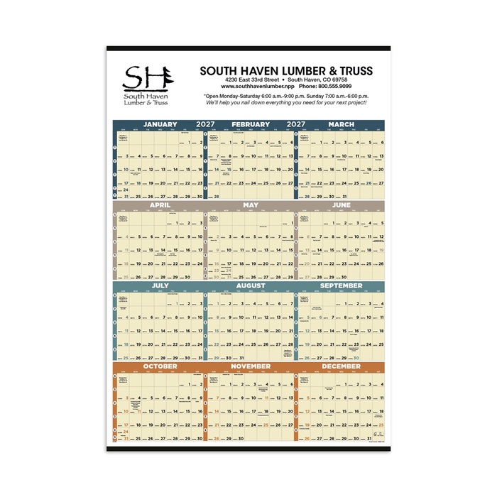 Time Management Span-A-Year Calendar (Non-Laminated) - 2027
