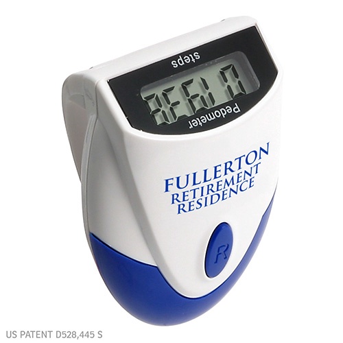 Designer Top-View Pedometer with Imprint
