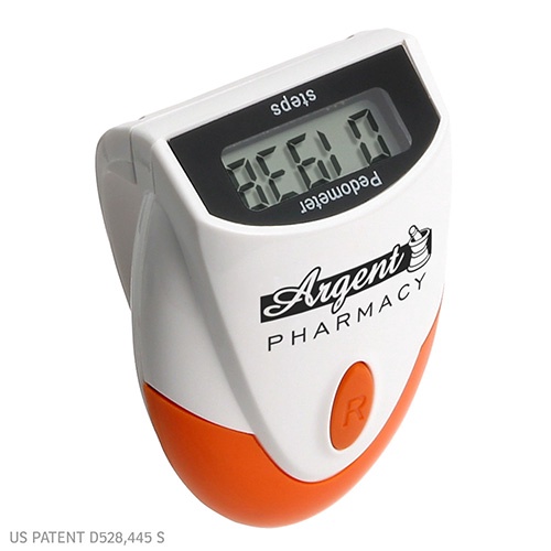 Designer Top-View Pedometer with Imprint
