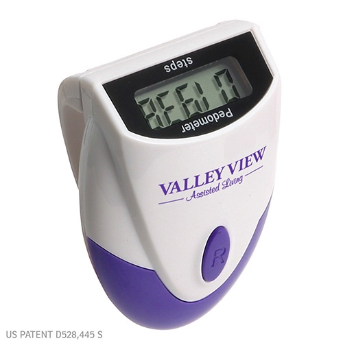 Designer Top-View Pedometer with Imprint