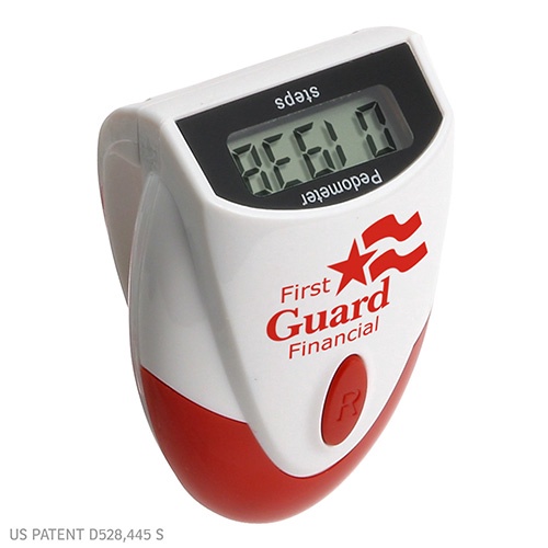 Designer Top-View Pedometer with Imprint