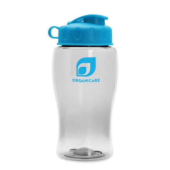 18 oz. Personalized Transparent Bottles With Flip Lid