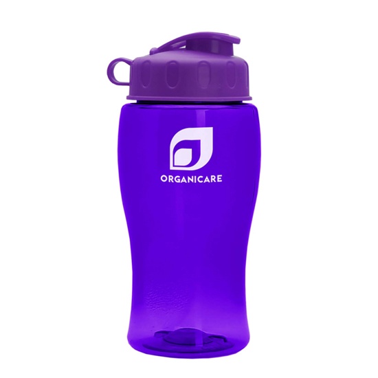 18 oz. Personalized Transparent Bottles With Flip Lid
