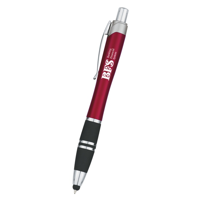 Custom Tri-Band Promo Pen With Stylus