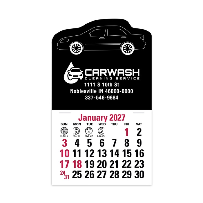 2-Color Stick Up Grid, English (14-Month) Car Shape - 2027