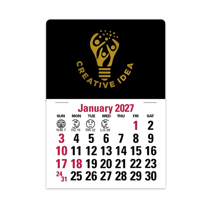 2-Color Stick Up Grid, English (14-Month) Rectangle Shape - 2027