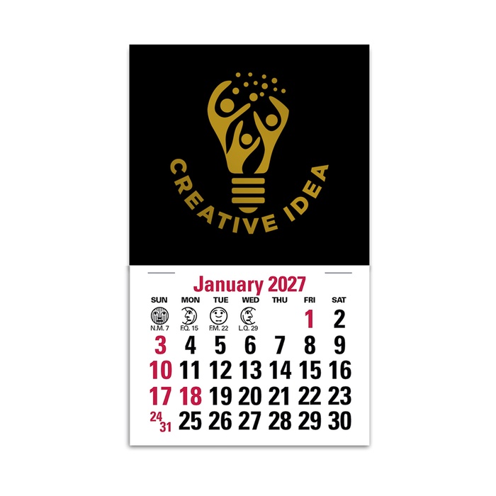 2-Color Stick Up Grid, English (14-Month) Square Shape - 2027