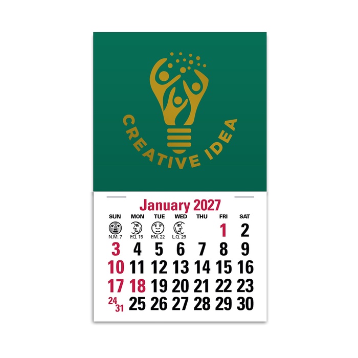 2-Color Stick Up Grid, English (14-Month) Square Shape - 2027