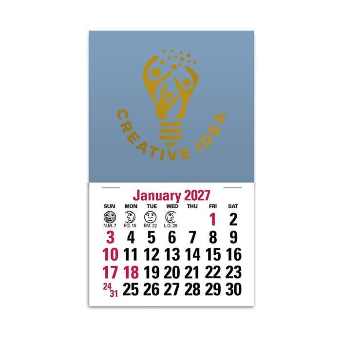 2-Color Stick Up Grid, English (14-Month) Square Shape - 2027