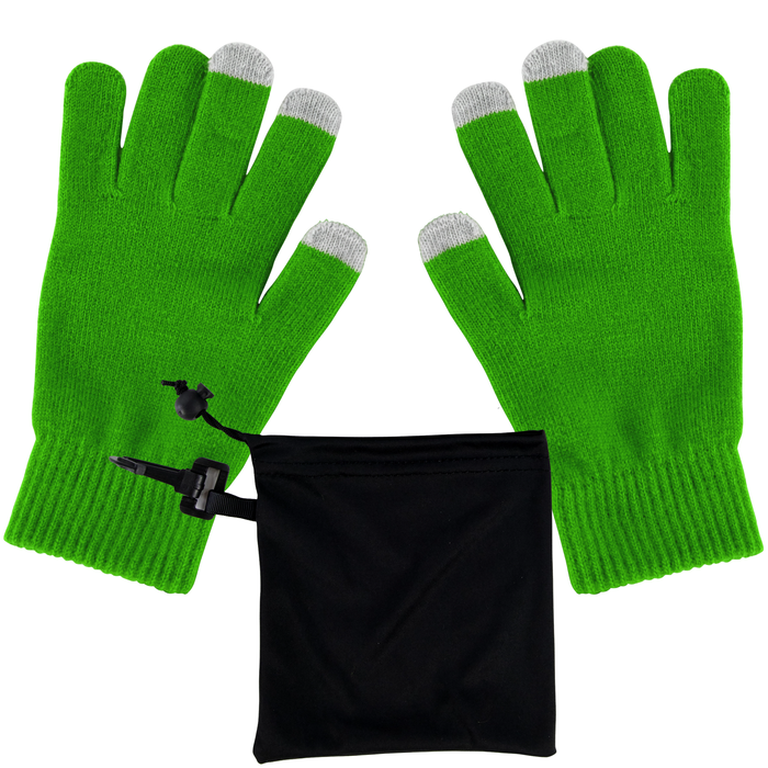 Texting Gloves With Pouch