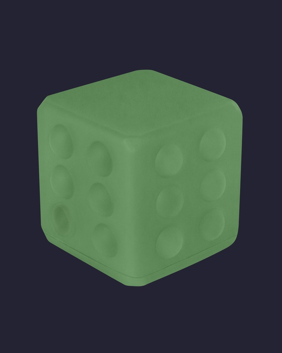 Glow in the Dark Push Pop Bubble Cube Fidget Sensory Toy