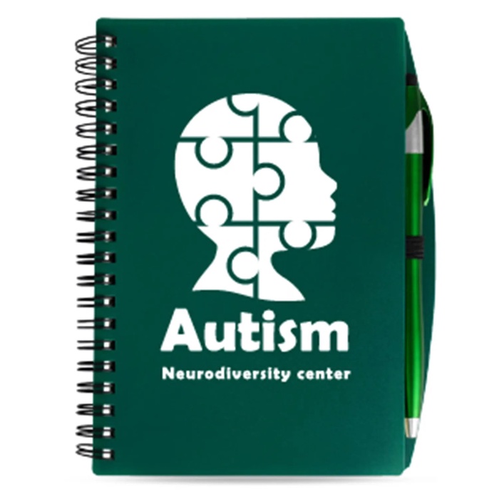 SpiralScript 5.5 x 7 Plastic Spiral Journal with Pen