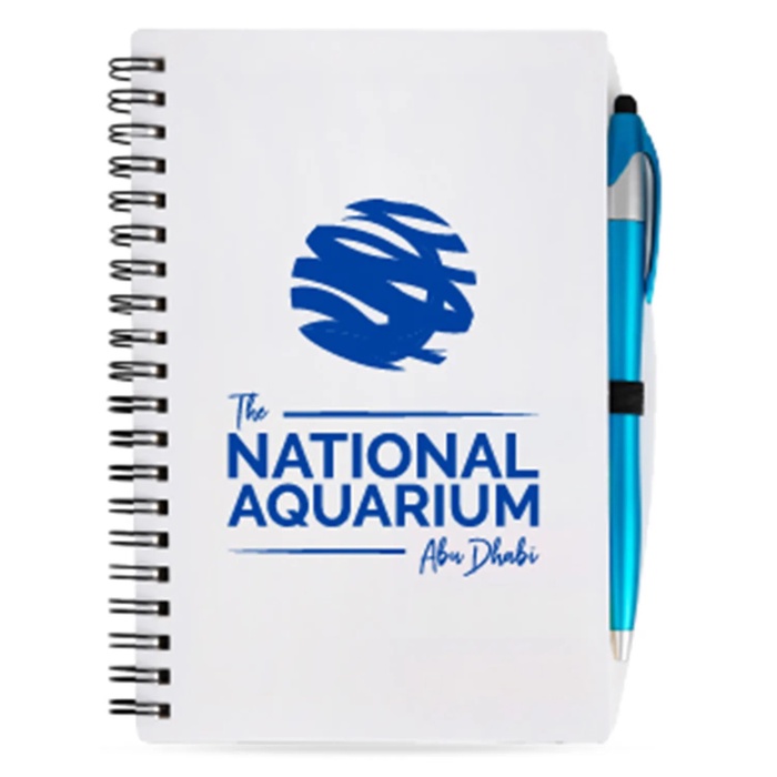 SpiralScript 5.5 x 7 Plastic Spiral Journal with Pen