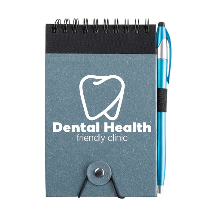 Jot & Go 3.75 x 5.75 Cardboard Spiral Journal with Pen - Colors