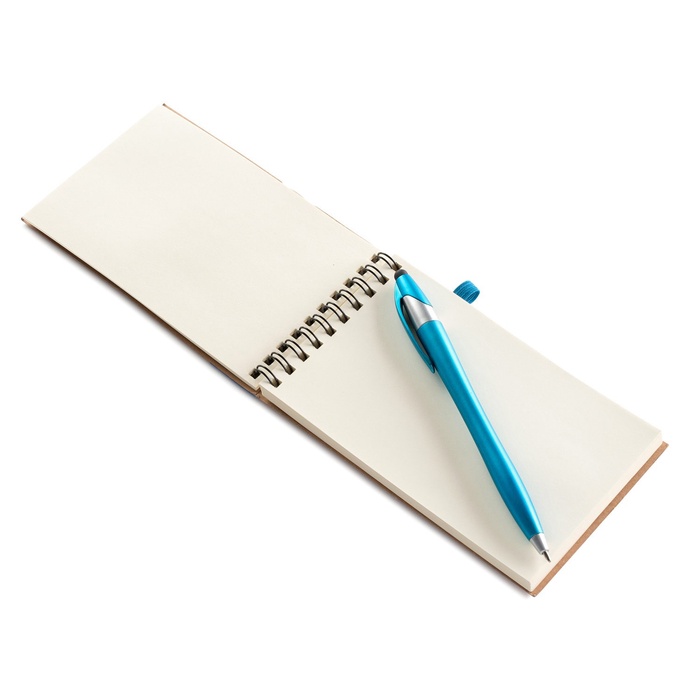 Jot & Go 3.75 x 5.75 Cardboard Spiral Journal with Pen