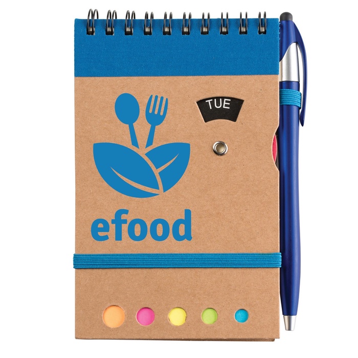 Jot & Go 3.75 x 5.75 Cardboard Spiral Journal with Pen