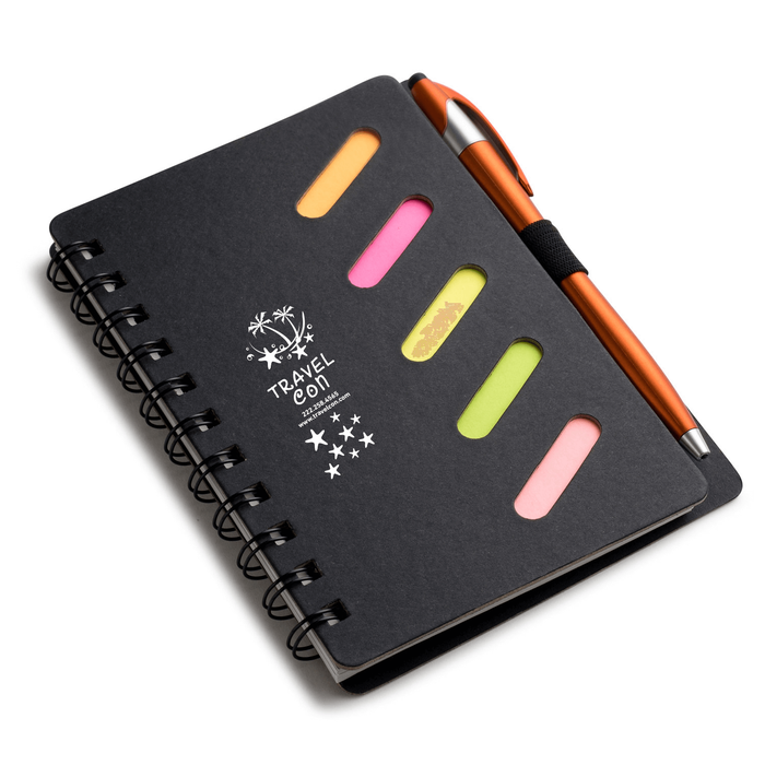 Scribbly 4.8 x 6.1 Cardboard Spiral Journal with Pen - Unlined