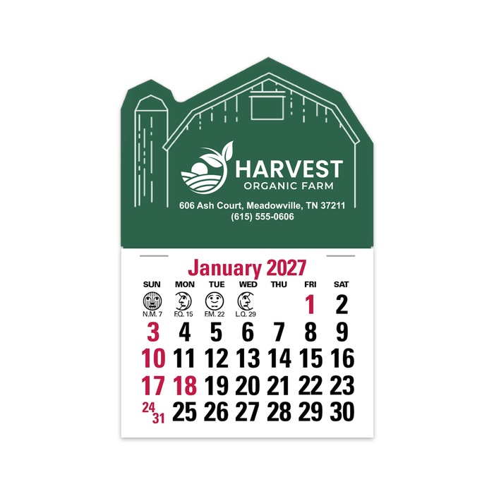 2-Color Stick Up Grid, English (14-Month) Barn - 2027