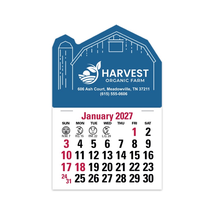 2-Color Stick Up Grid, English (14-Month) Barn - 2027