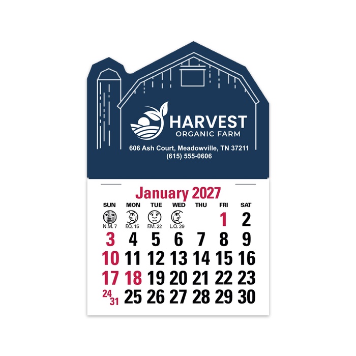 2-Color Stick Up Grid, English (14-Month) Barn - 2027