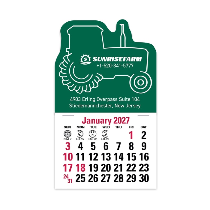 2-Color Stick Up Grid, English (14-Month) Tractor - 2027