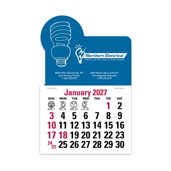 2-Color Stick Up Grid, English (14-Month) Fluorescent Light Bulb - 2027