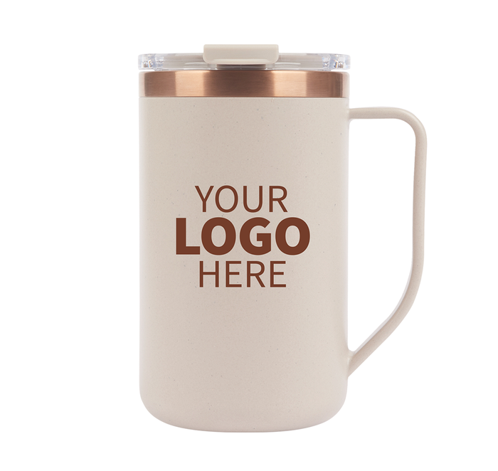 Perka® Guji 15 oz. Recycled Steel and Coffee Grounds Mug