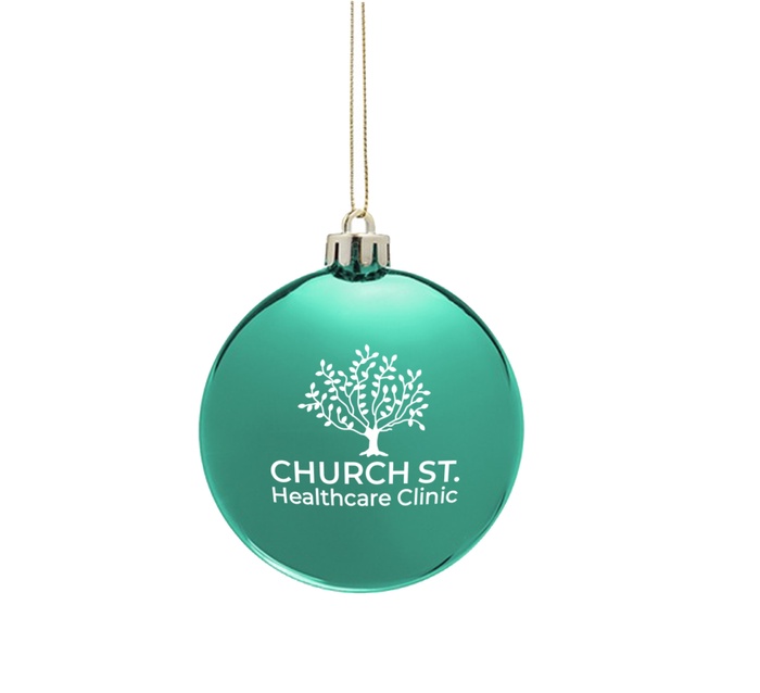 Chrome Round Disk Ornament