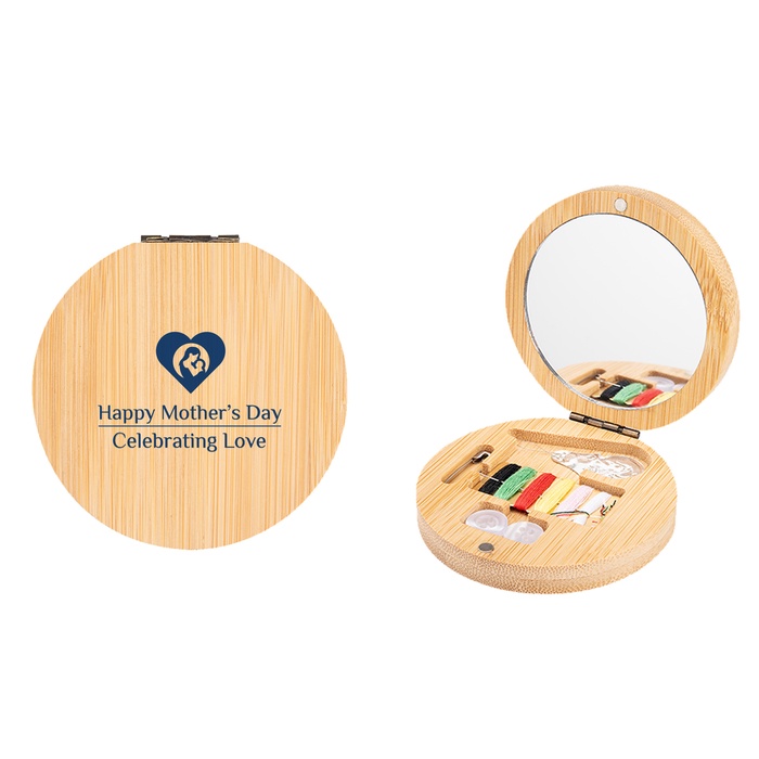 Bamboo Sewing Kit With Mirror