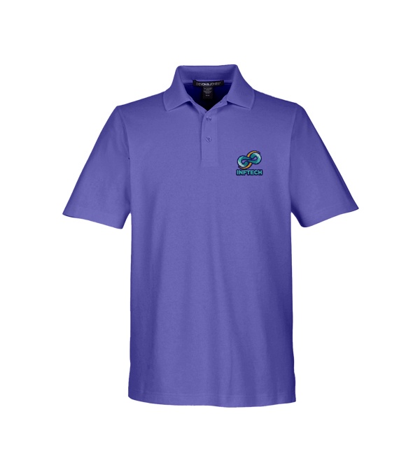 Devon & Jones CrownLux Performance Men's Plaited Polo - Embroidery