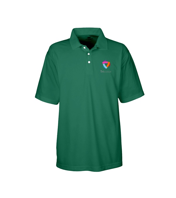 UltraClub Men's Cool & Dry Stain-Release Performance Polo - Screen Print