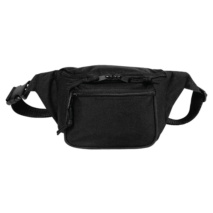 600D Polyester Triple Zipper Fanny Pack