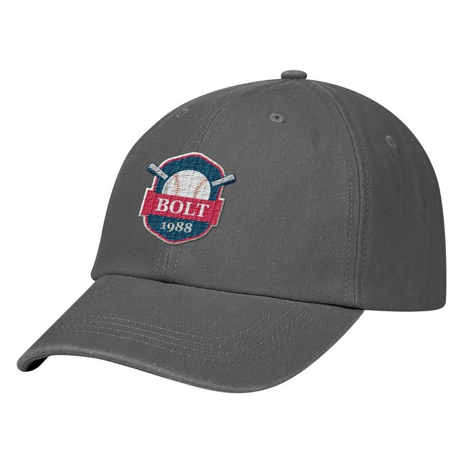 Washed Cotton Dad Cap with Logo Imprint