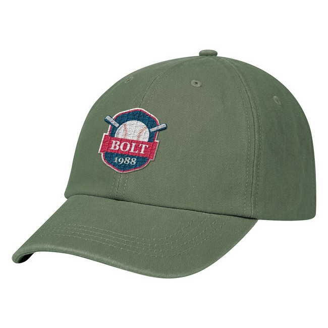 Washed Cotton Dad Cap with Logo Imprint