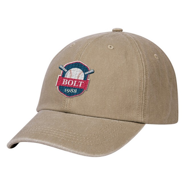 Washed Cotton Dad Cap with Logo Imprint