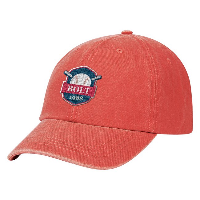 Washed Cotton Dad Cap with Logo Imprint