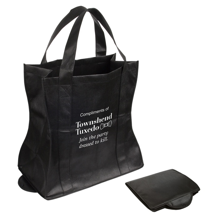 Wave Rider Folding Promo Tote Bag