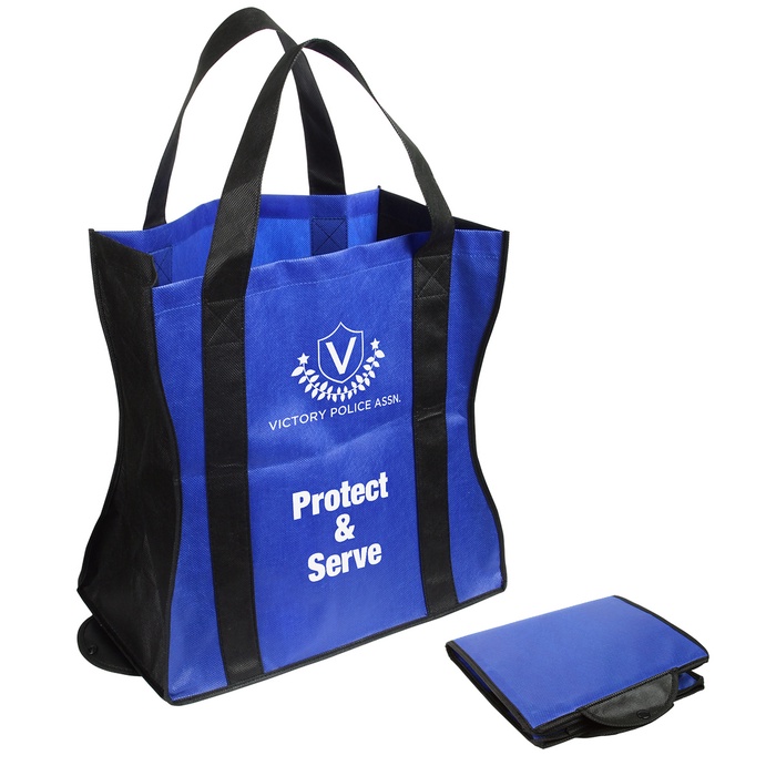 Wave Rider Folding Promo Tote Bag