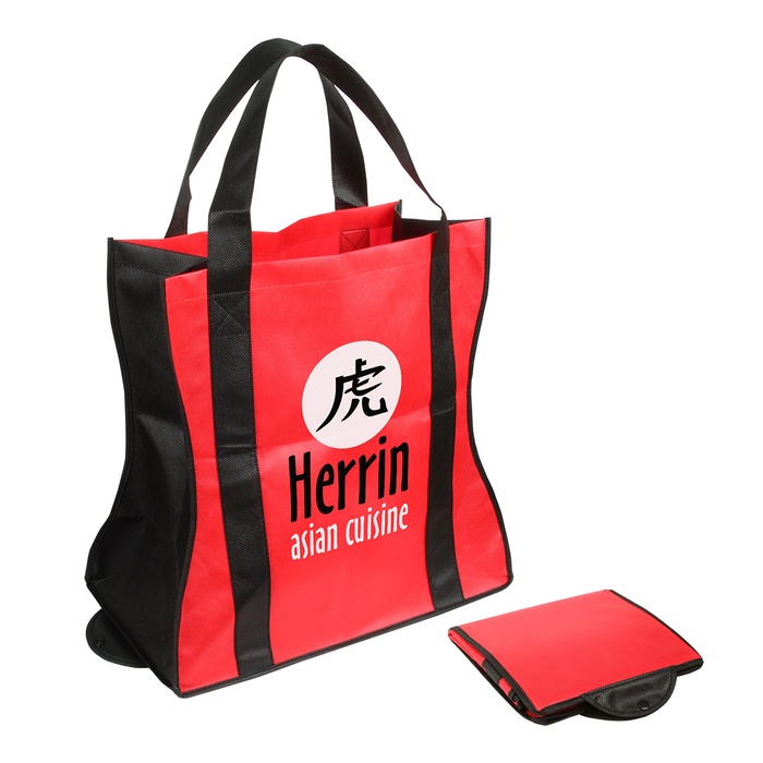 Wave Rider Folding Promo Tote Bag