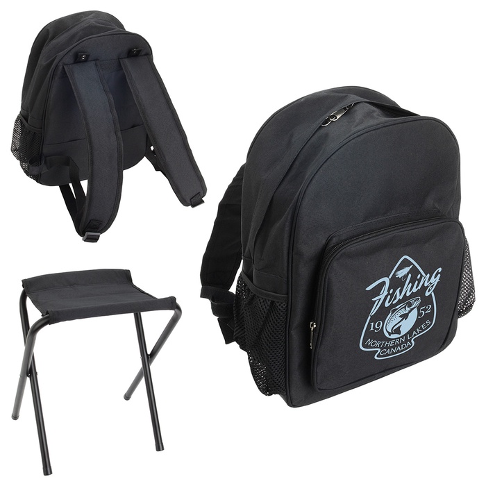 Fieldcrest Cooler Backpack with Folding Stool