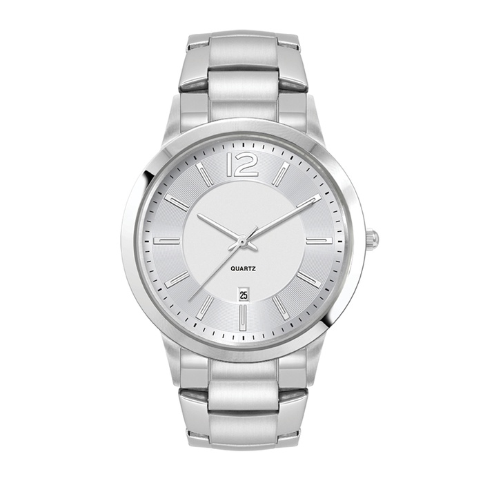 Men's Silver Stainless Steel Watch - The Executive Steel Timepiece