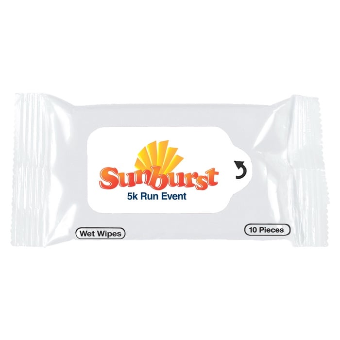 Wet Wipe Packet with Custom Label