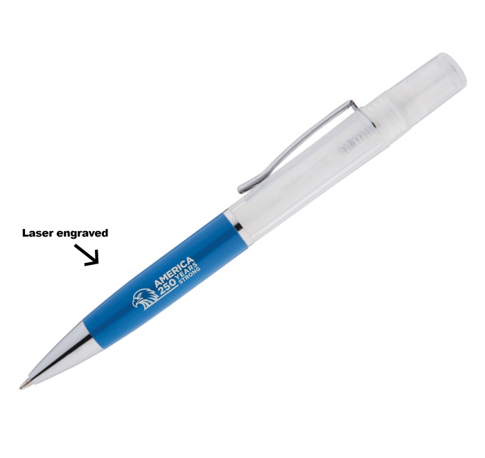 Creston Bold 250 Anniversary Hand Sanitizer Spray Pen-Refillable 0.1fl oz.- Laser