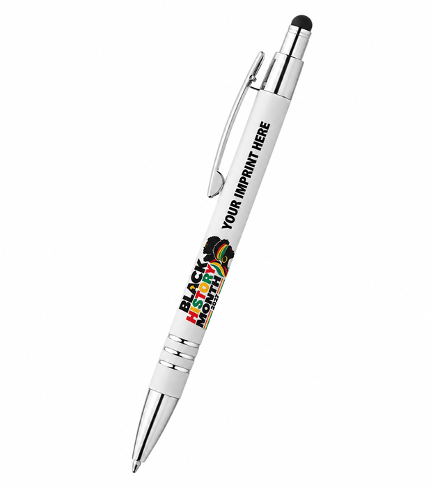 Black History Month Stylus Soft Touch Pen - Full Color