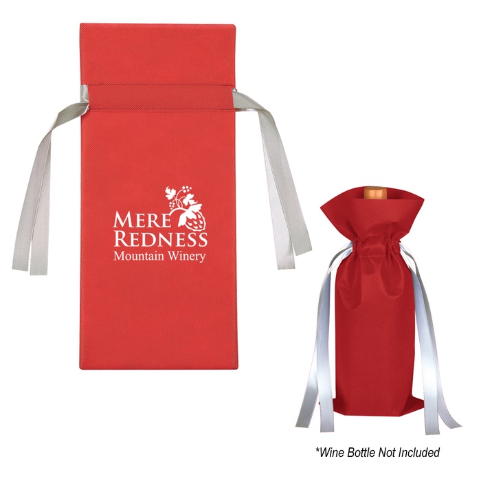 Promotional Wine Bottle Non-Woven Custom Gift Bags