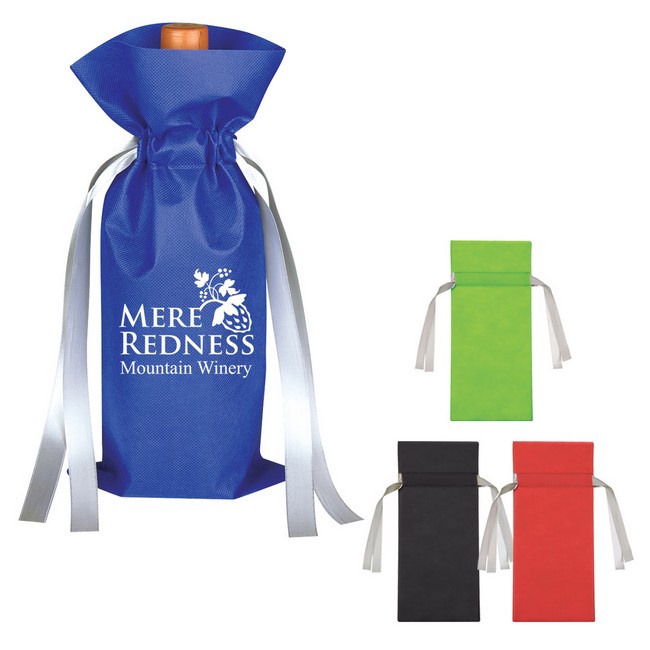Promotional Wine Bottle Non-Woven Custom Gift Bags