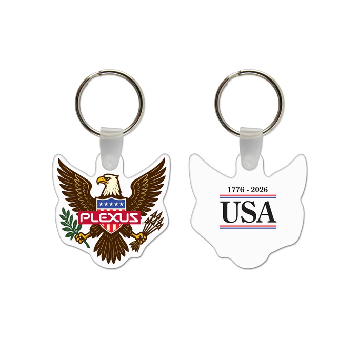Eagle Shaped USA Made Vinyl Keychain